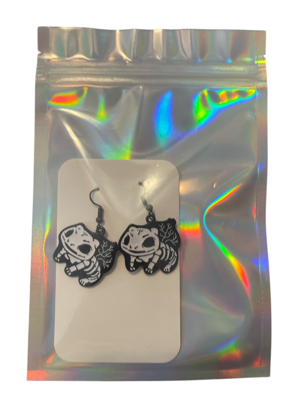 BULBASAUR SKELETON SKULL POKEMON EARRING